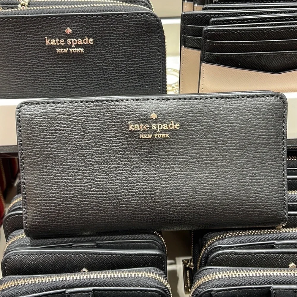 Kate Spade Darcy Large Slim Bifold Wallet Black